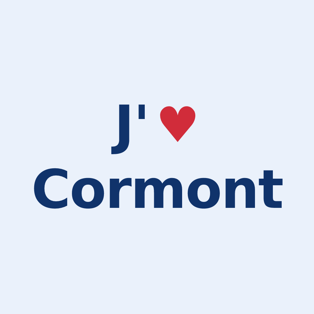 Sticker personnalisé Cormont — design J'aime Cormont
