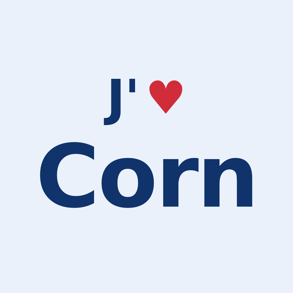 Sticker personnalisé Corn — design J'aime Corn