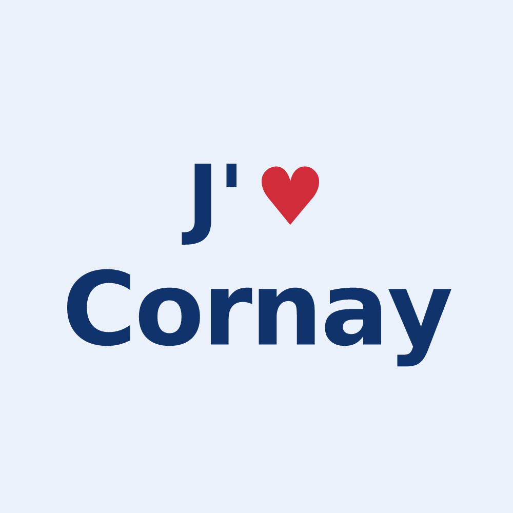 Sticker personnalisé Cornay — design J'aime Cornay