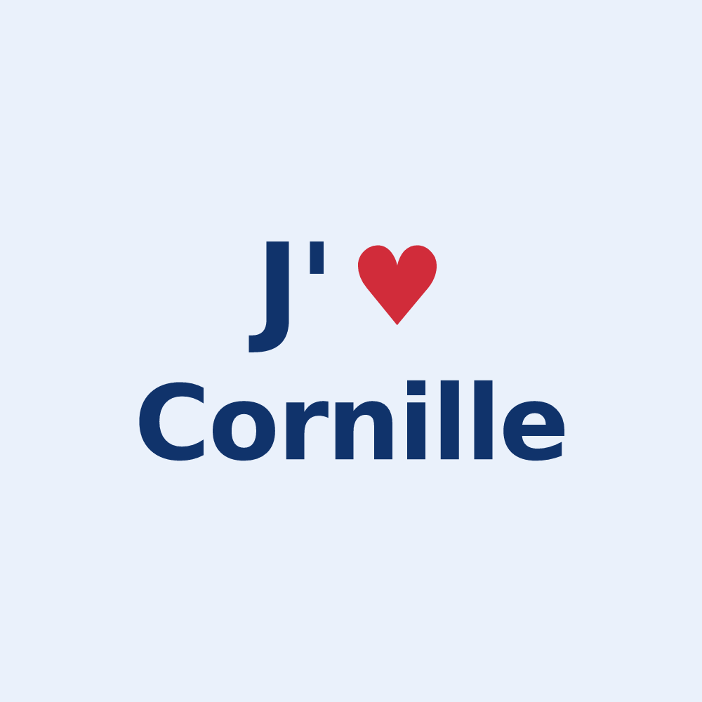 Sticker personnalisé Cornille — design J'aime Cornille