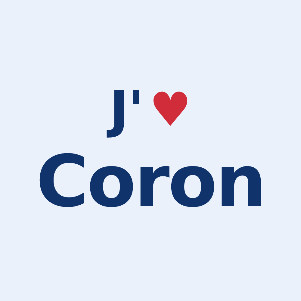 Sticker personnalisé Coron — design J'aime Coron