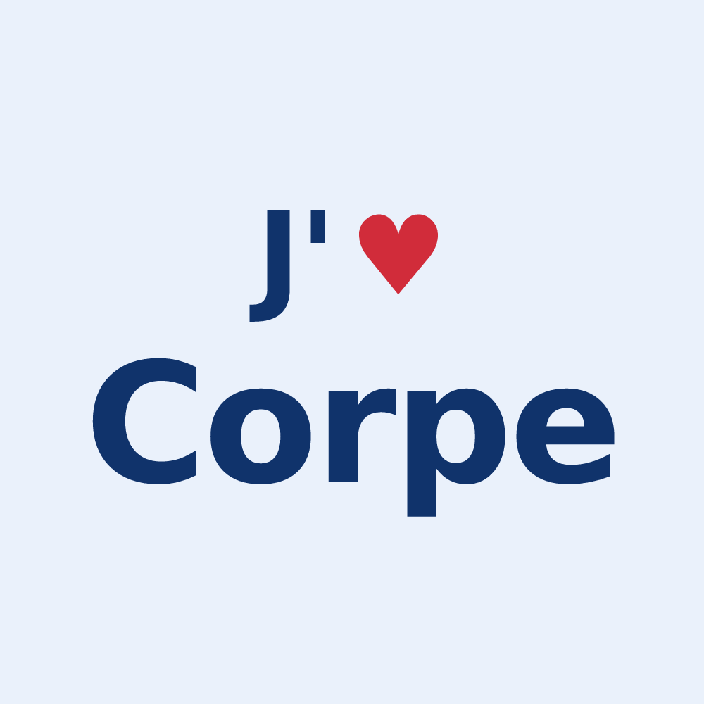 Sticker personnalisé Corpe — design J'aime Corpe