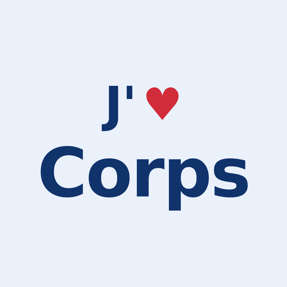 Sticker personnalisé Corps — design J'aime Corps