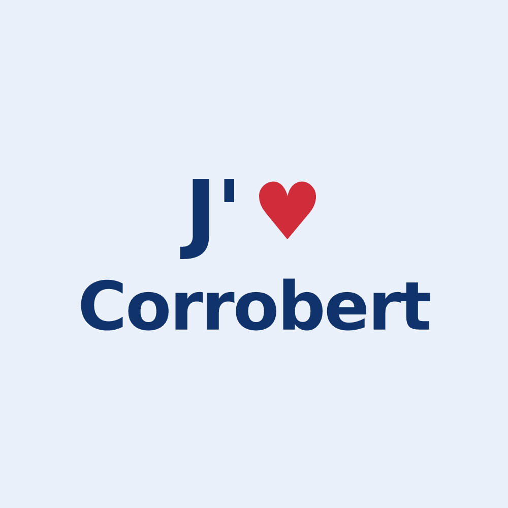 Sticker personnalisé Corrobert — design J'aime Corrobert