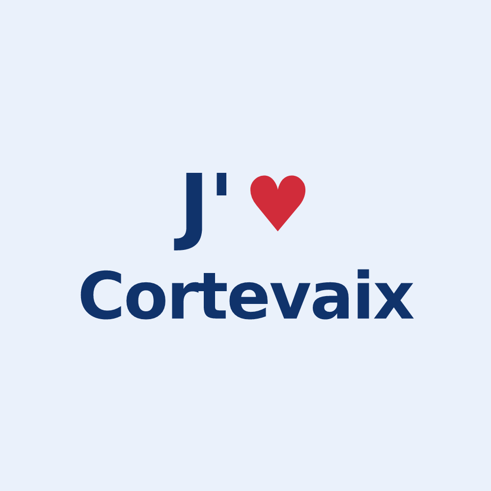 Sticker personnalisé Cortevaix — design J'aime Cortevaix