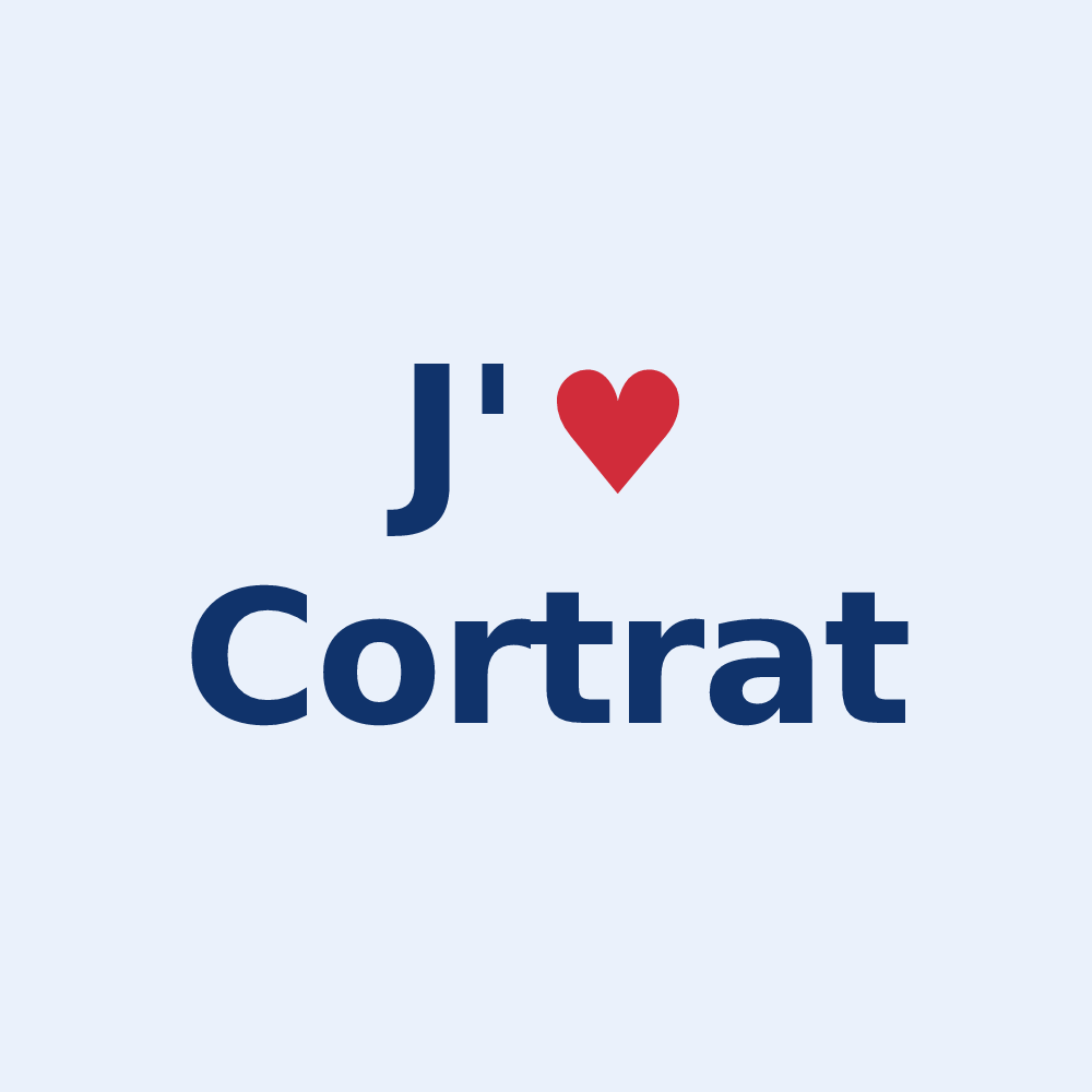 Sticker personnalisé Cortrat — design J'aime Cortrat