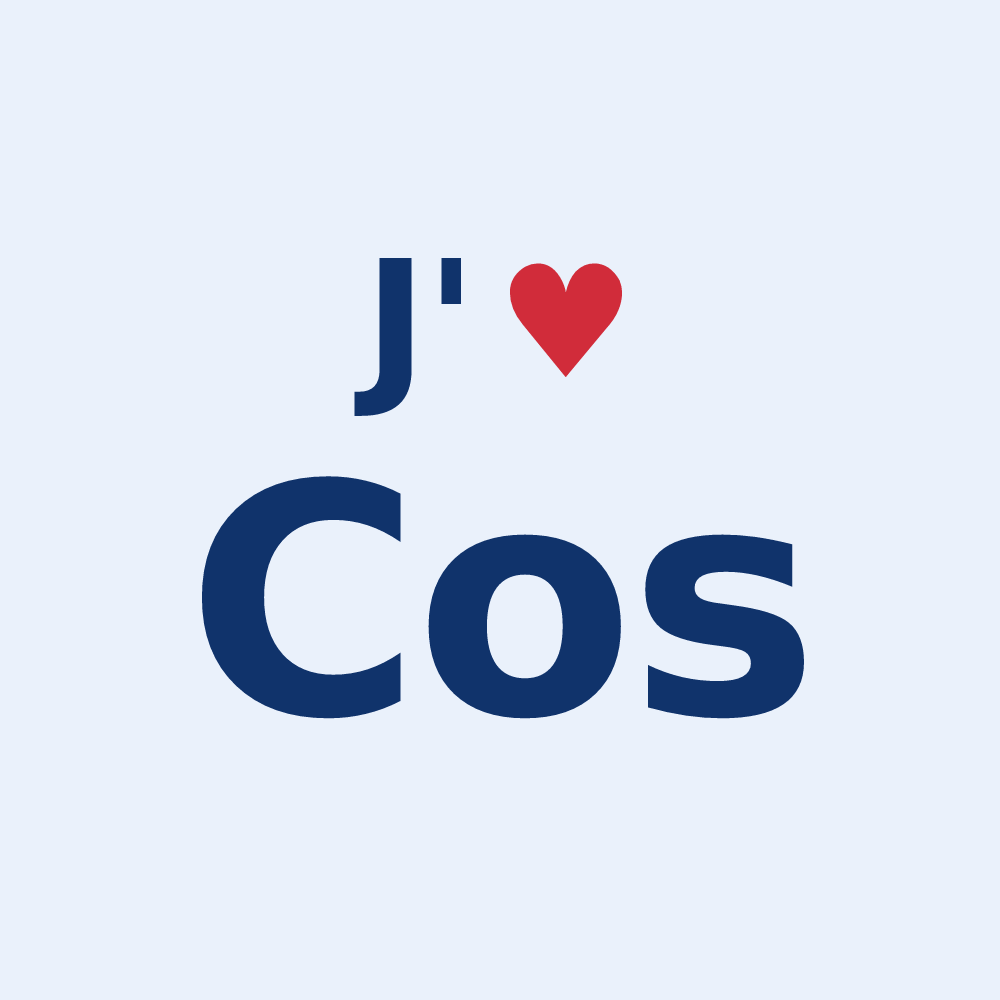 Sticker personnalisé Cos — design J'aime Cos
