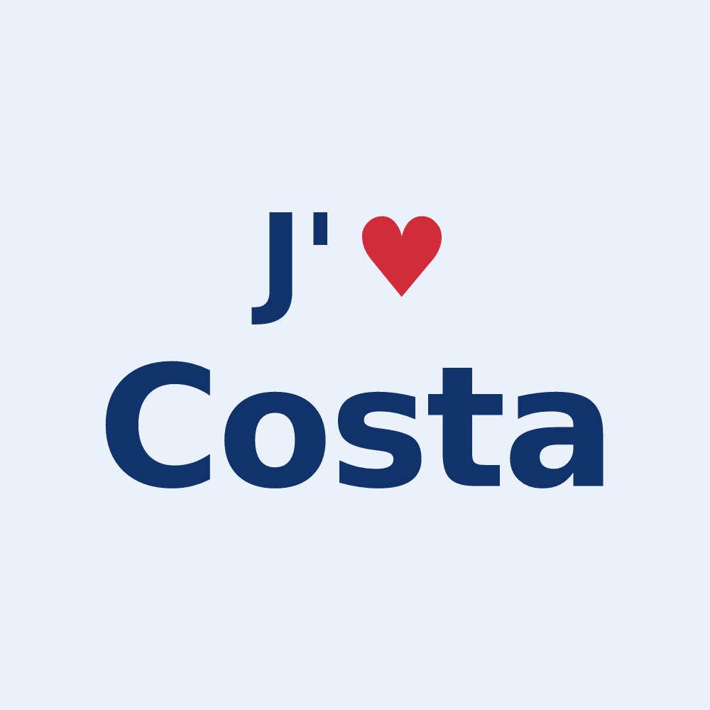Sticker personnalisé Costa — design J'aime Costa