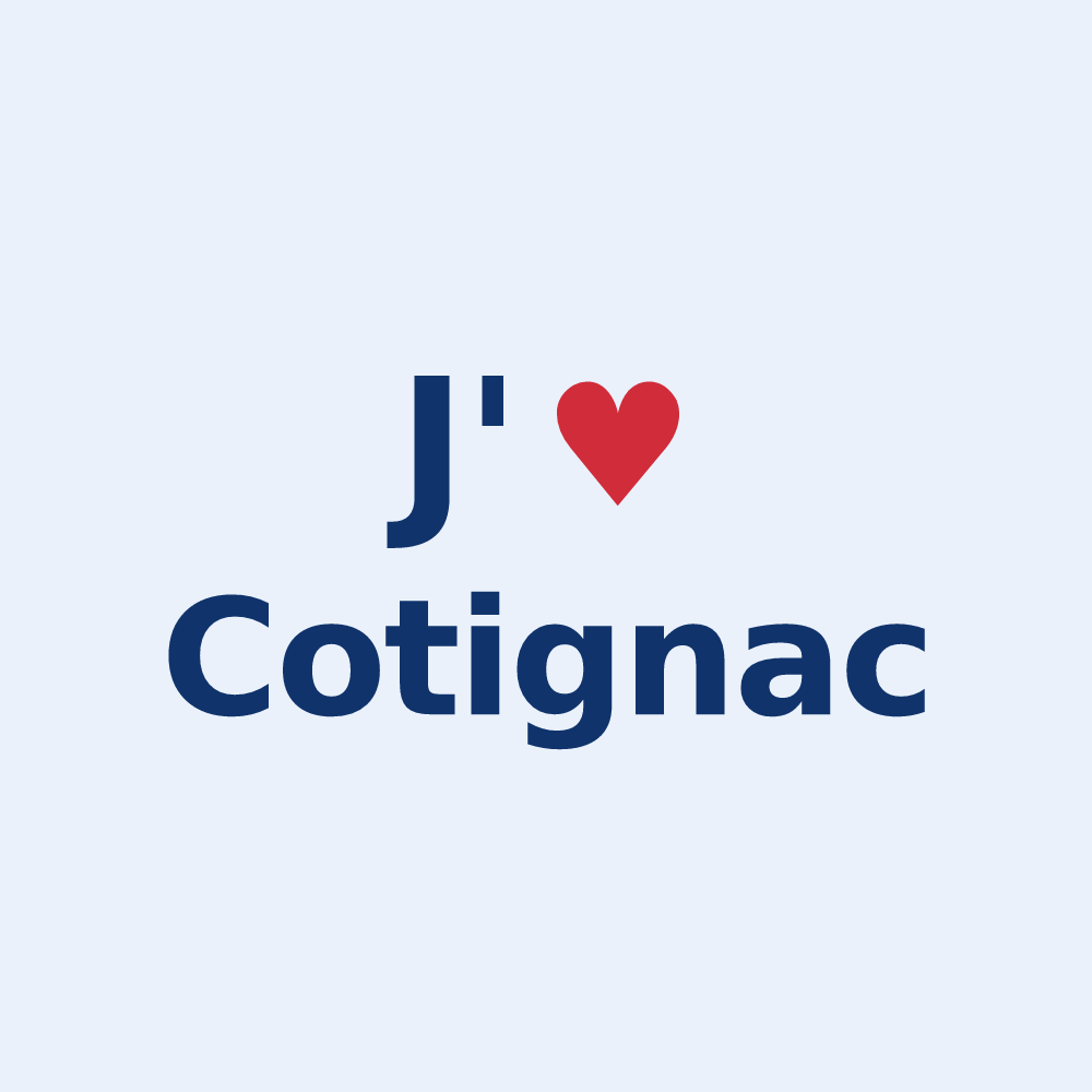 Sticker personnalisé Cotignac — design J'aime Cotignac