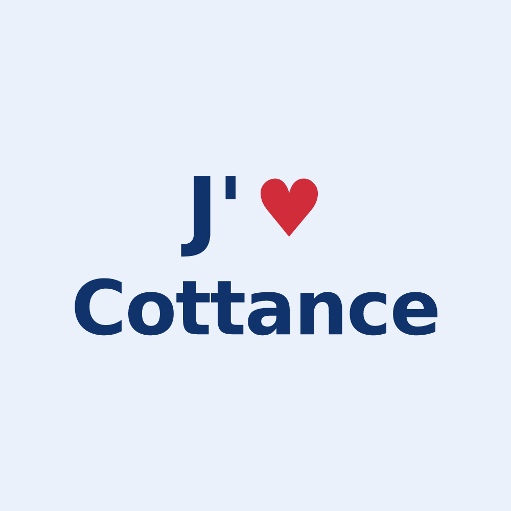 Sticker personnalisé Cottance — design J'aime Cottance
