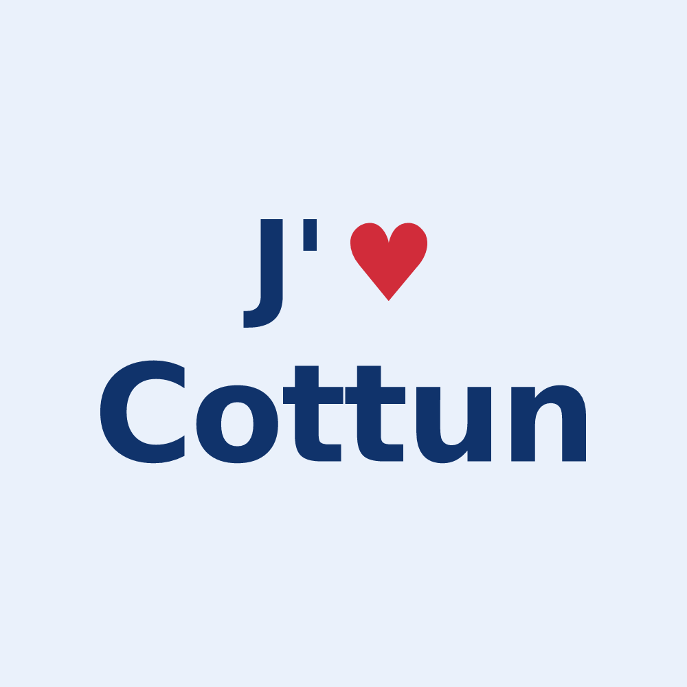 Sticker personnalisé Cottun — design J'aime Cottun