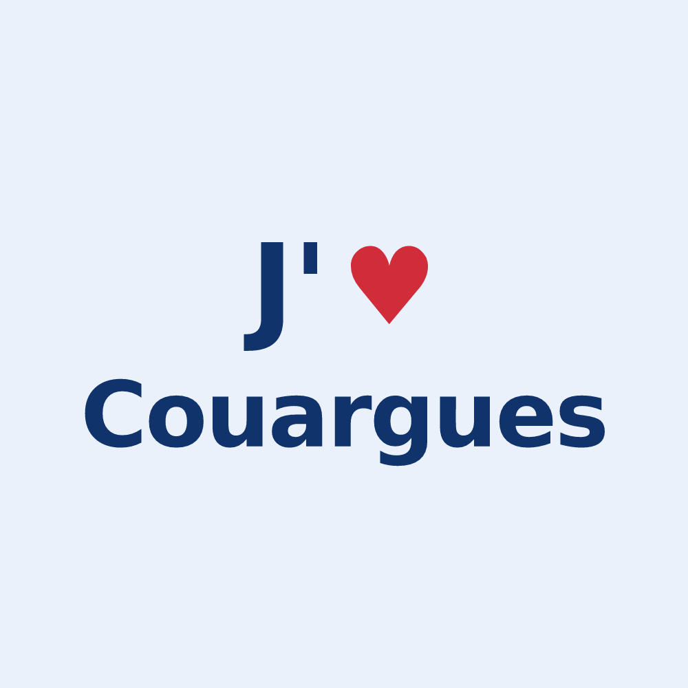 Sticker personnalisé Couargues — design J'aime Couargues