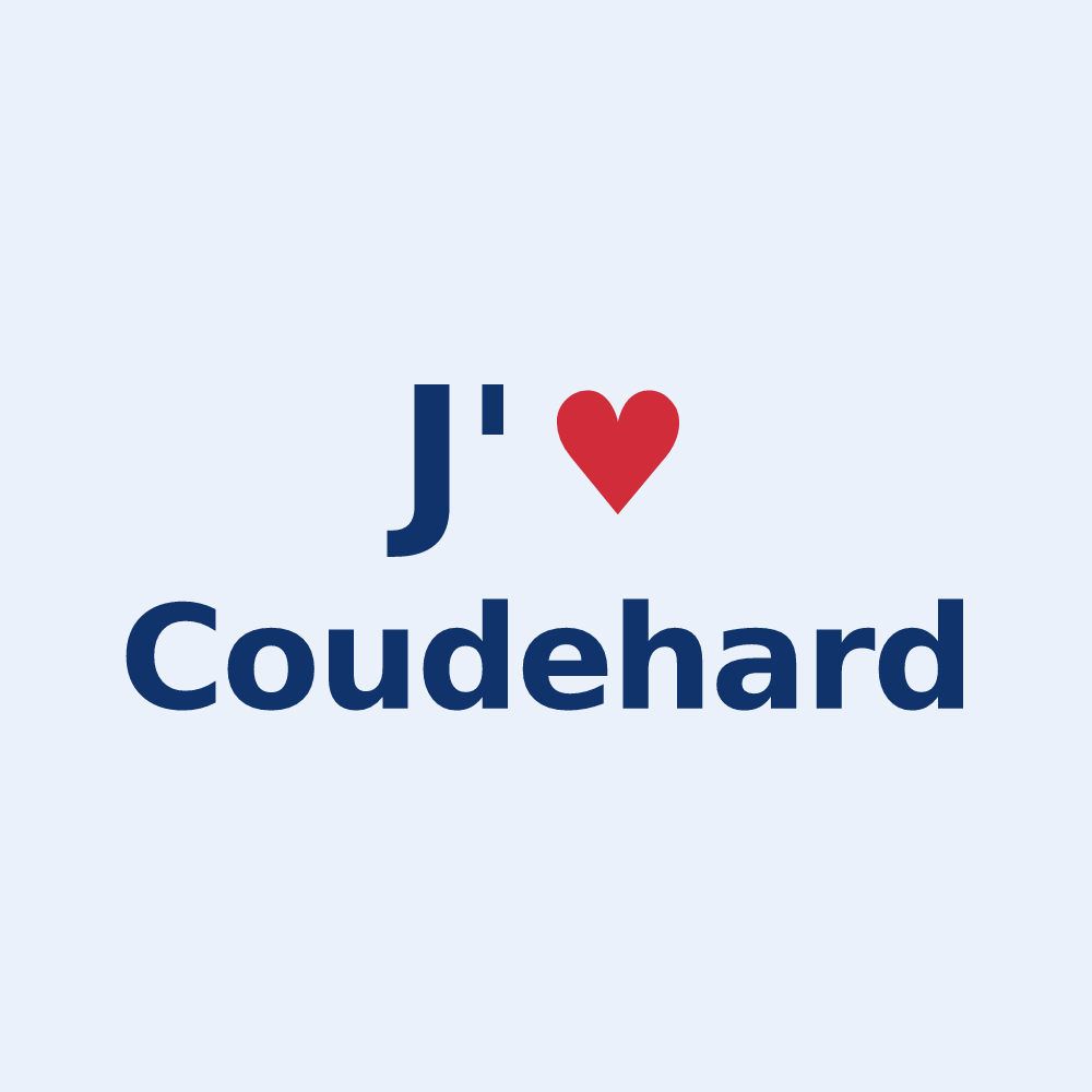 Sticker personnalisé Coudehard — design J'aime Coudehard