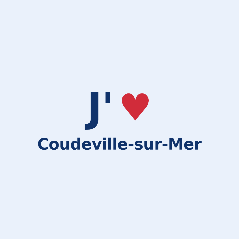 Sticker personnalisé Coudeville-sur-Mer — design J'aime Coudeville-sur-Mer