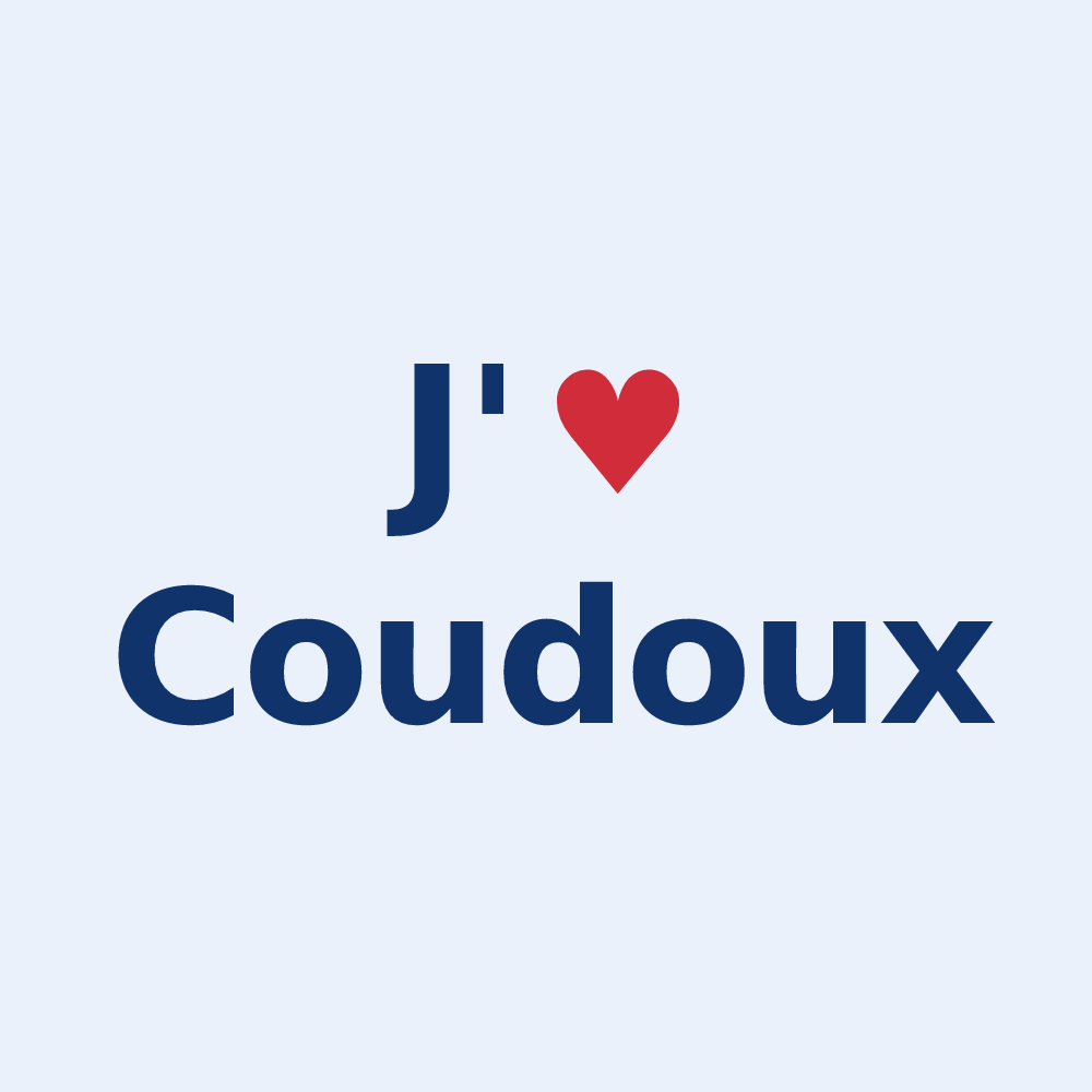 Sticker personnalisé Coudoux — design J'aime Coudoux