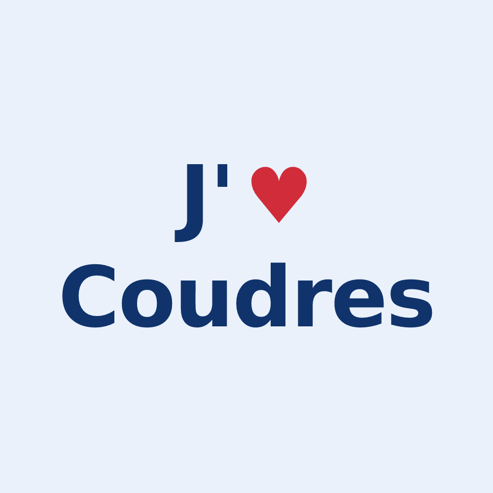 Sticker personnalisé Coudres — design J'aime Coudres
