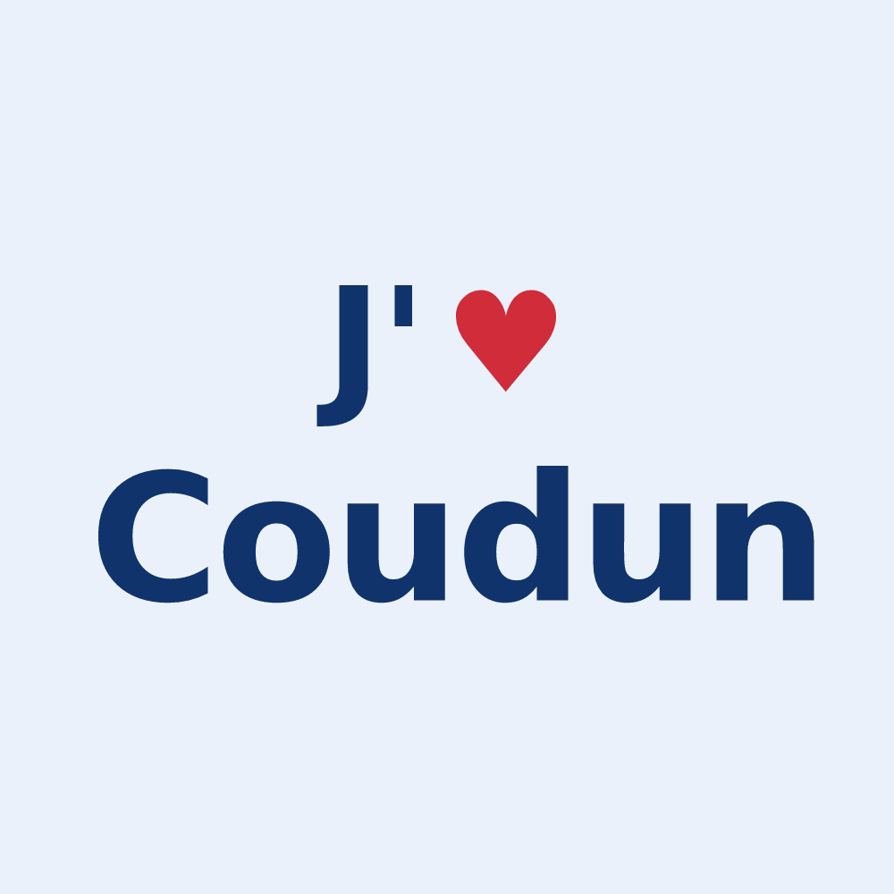 Sticker personnalisé Coudun — design J'aime Coudun