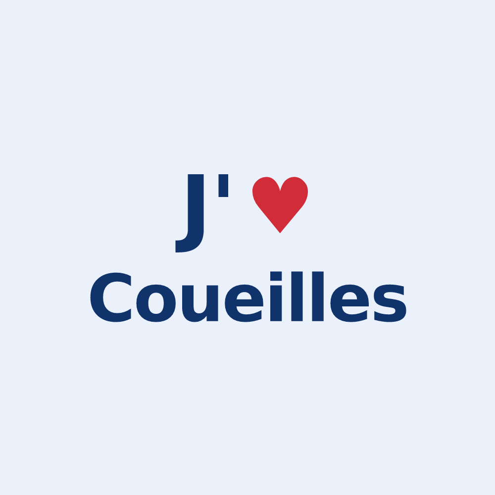 Sticker personnalisé Coueilles — design J'aime Coueilles