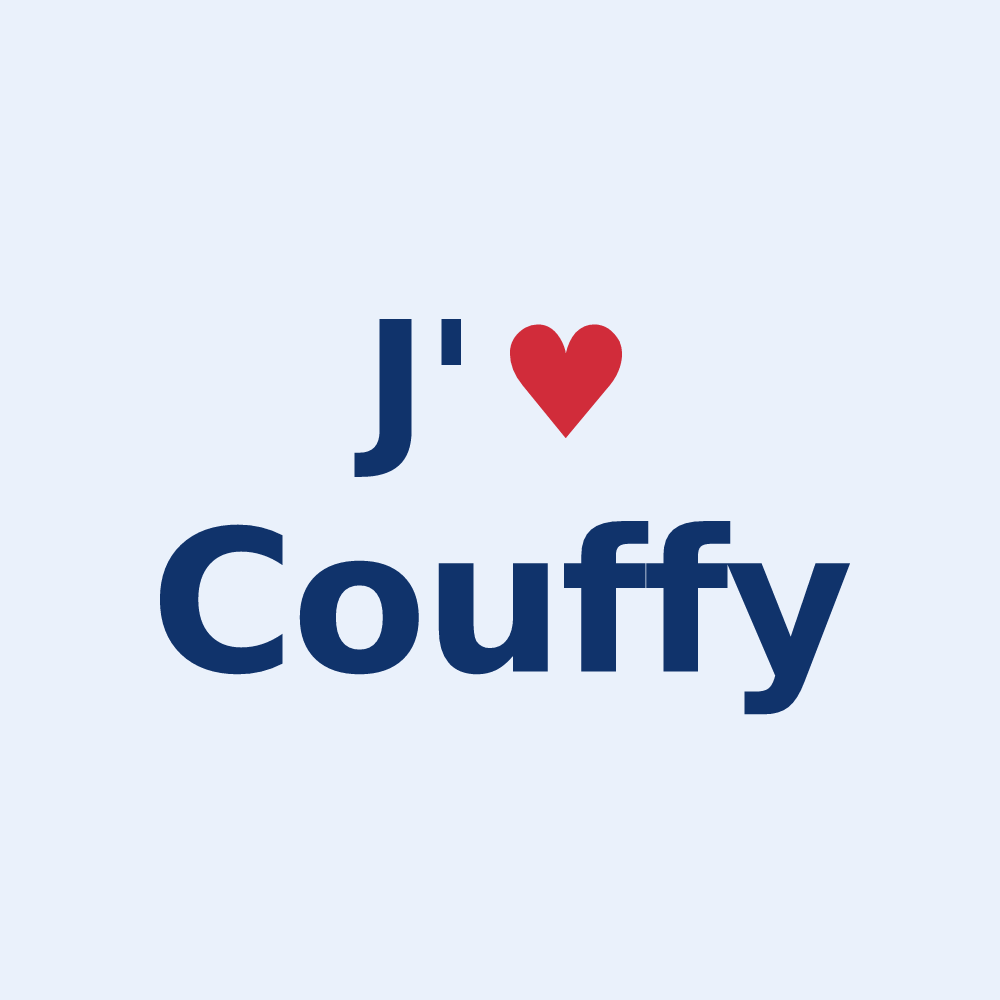 Sticker personnalisé Couffy — design J'aime Couffy