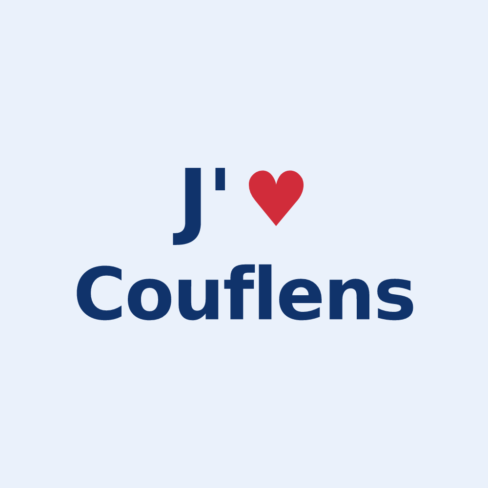 Sticker personnalisé Couflens — design J'aime Couflens