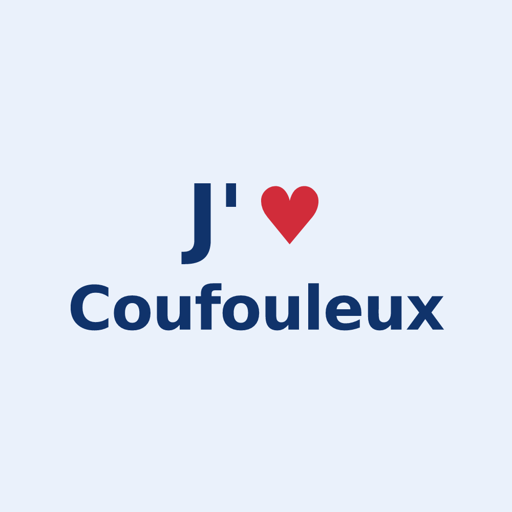 Sticker personnalisé Coufouleux — design J'aime Coufouleux