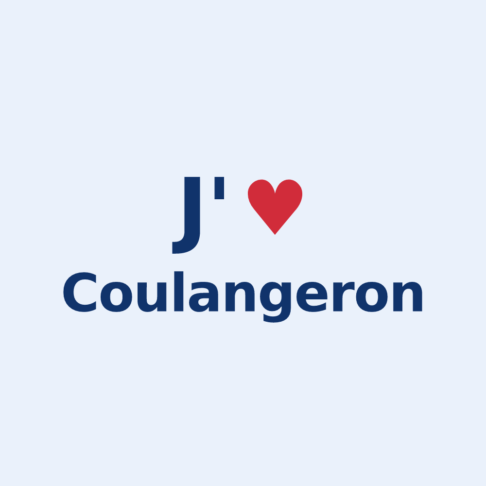 Sticker personnalisé Coulangeron — design J'aime Coulangeron