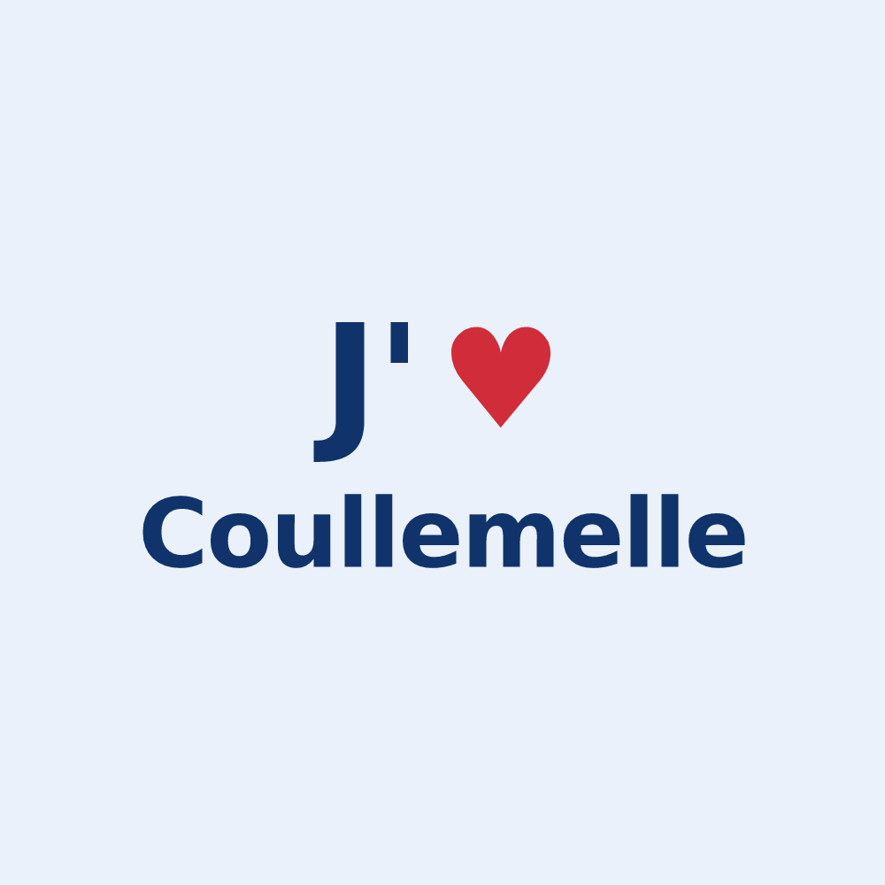 Sticker personnalisé Coullemelle — design J'aime Coullemelle