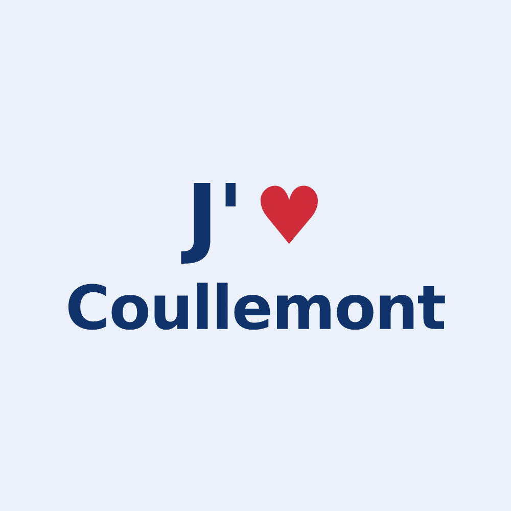 Sticker personnalisé Coullemont — design J'aime Coullemont
