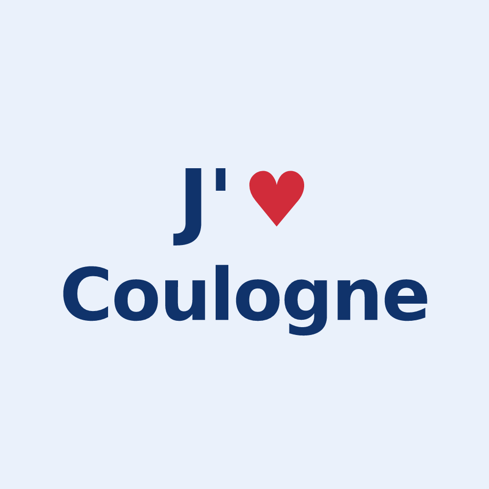 Sticker personnalisé Coulogne — design J'aime Coulogne