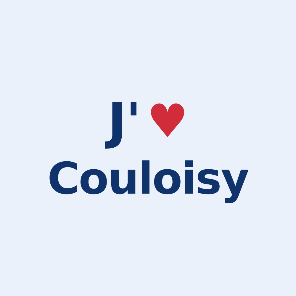 Sticker personnalisé Couloisy — design J'aime Couloisy