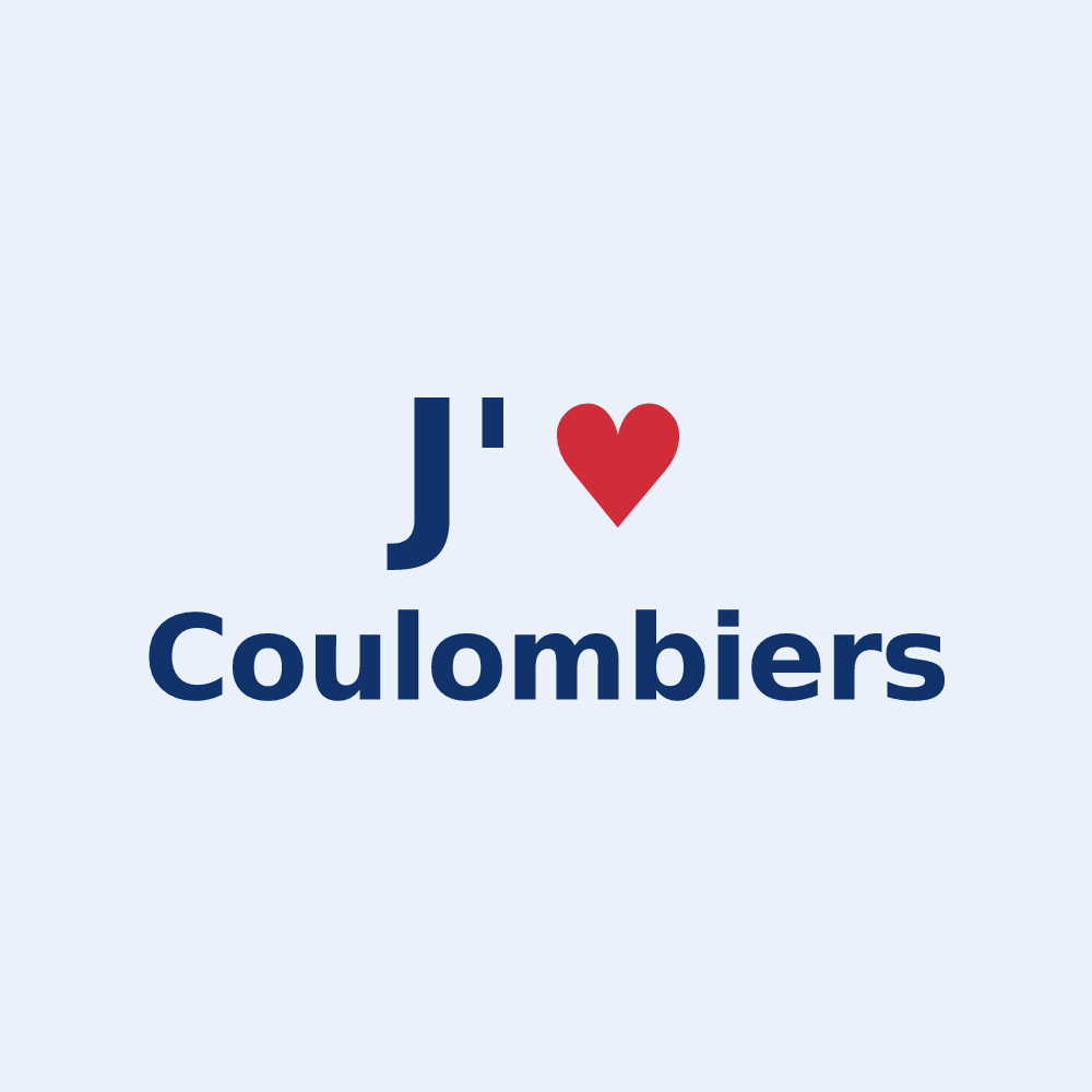 Sticker personnalisé Coulombiers — design J'aime Coulombiers