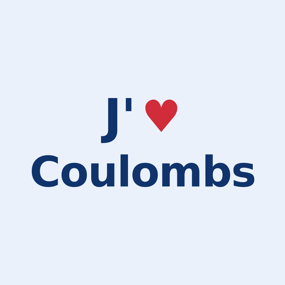 Sticker personnalisé Coulombs — design J'aime Coulombs