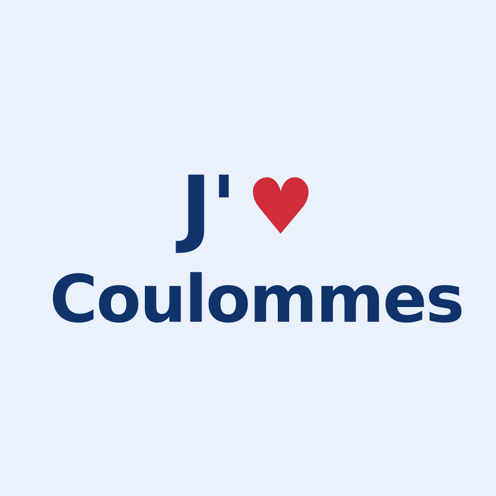 Sticker personnalisé Coulommes — design J'aime Coulommes