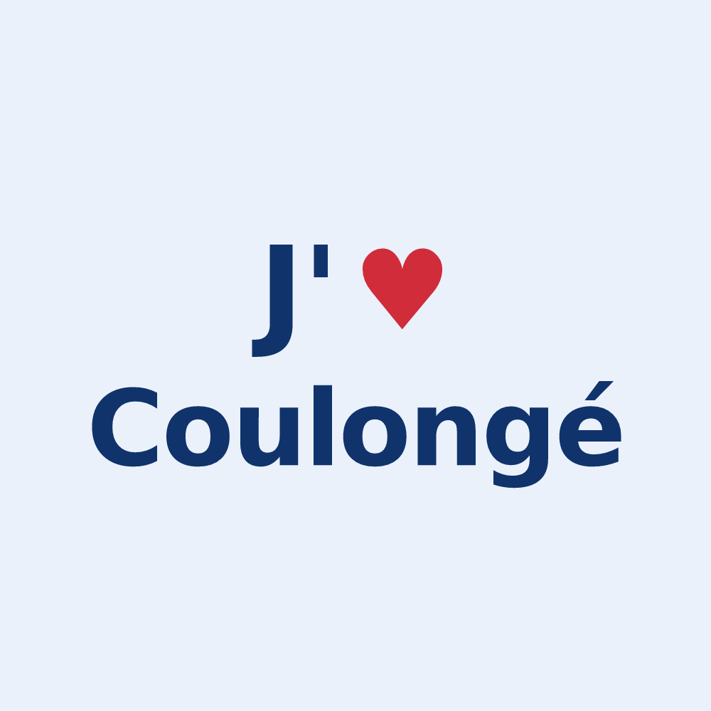 Sticker personnalisé Coulongé — design J'aime Coulongé