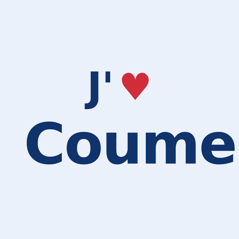 Sticker personnalisé Coume — design J'aime Coume