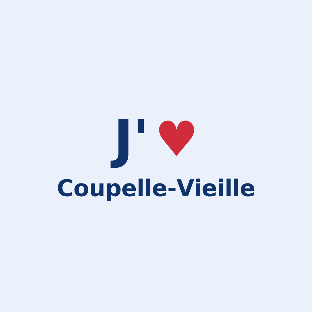 Sticker personnalisé Coupelle-Vieille — design J'aime Coupelle-Vieille