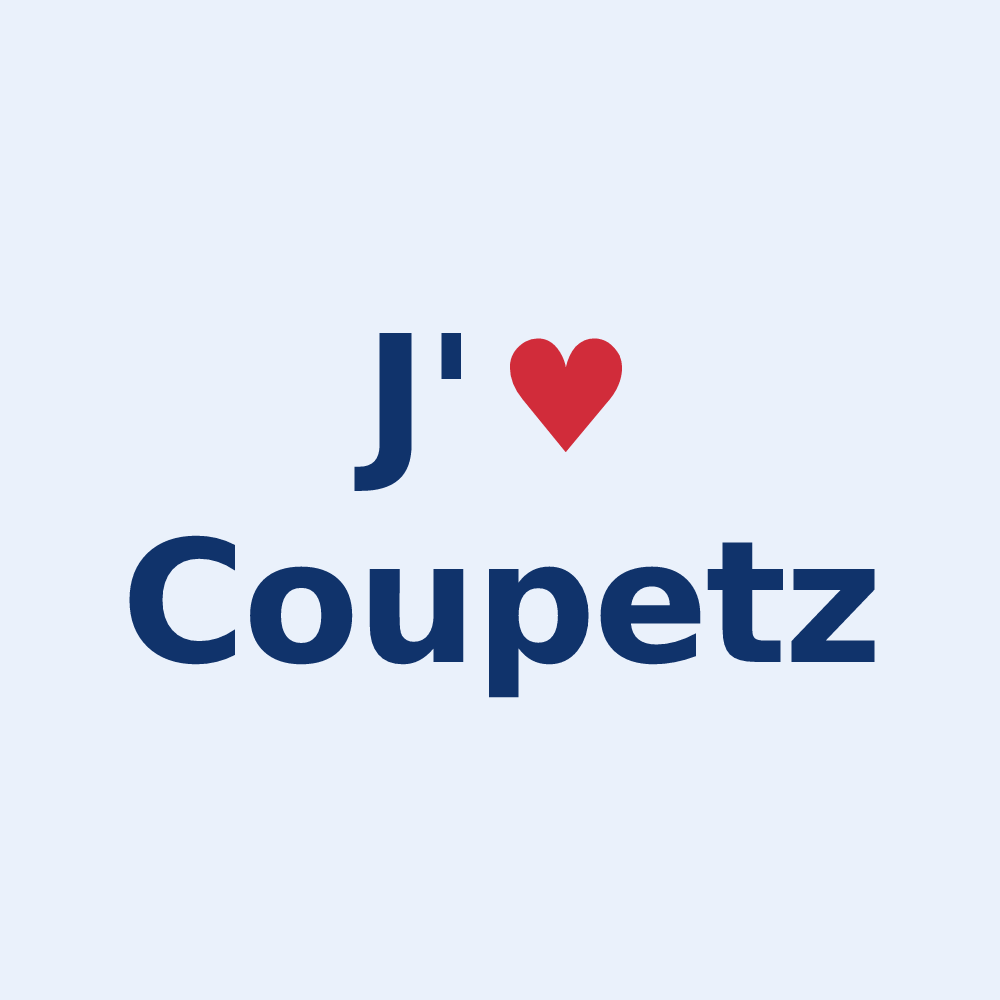 Sticker personnalisé Coupetz — design J'aime Coupetz