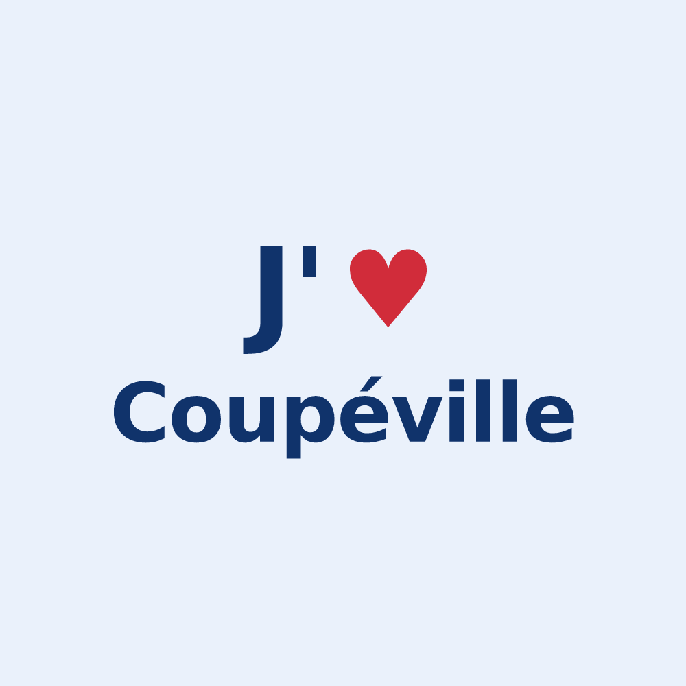 Sticker personnalisé Coupéville — design J'aime Coupéville