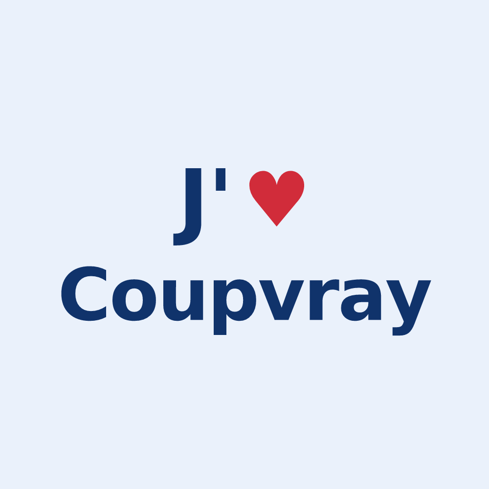 Sticker personnalisé Coupvray — design J'aime Coupvray