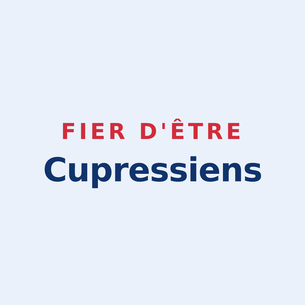 Sticker « Fier d'être Cupressiens » — design pour Coupvray