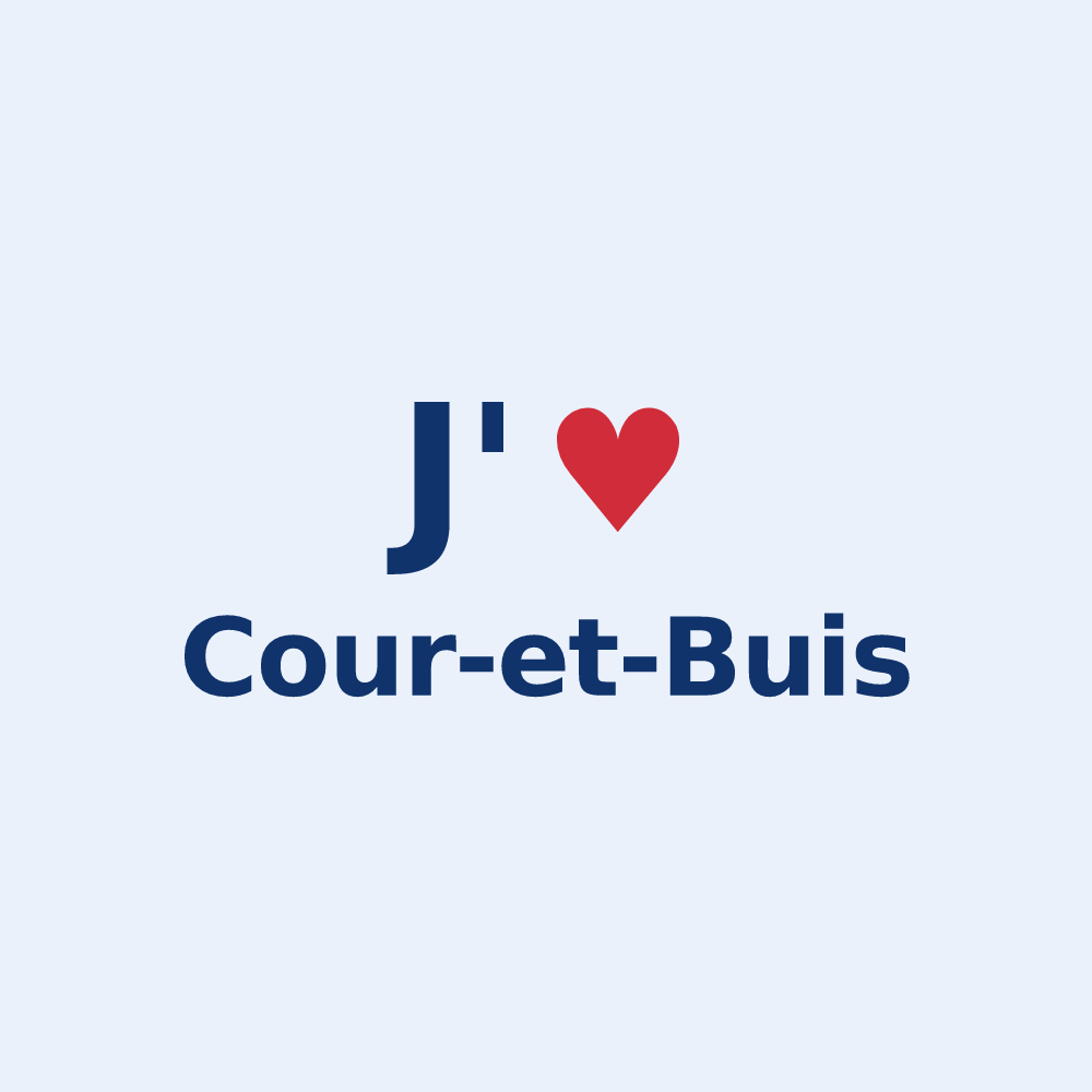 Sticker personnalisé Cour-et-Buis — design J'aime Cour-et-Buis