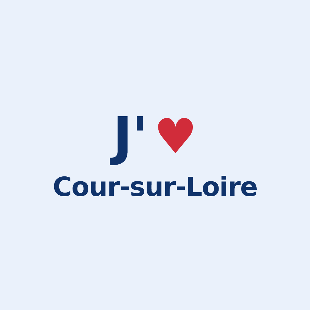 Sticker personnalisé Cour-sur-Loire — design J'aime Cour-sur-Loire