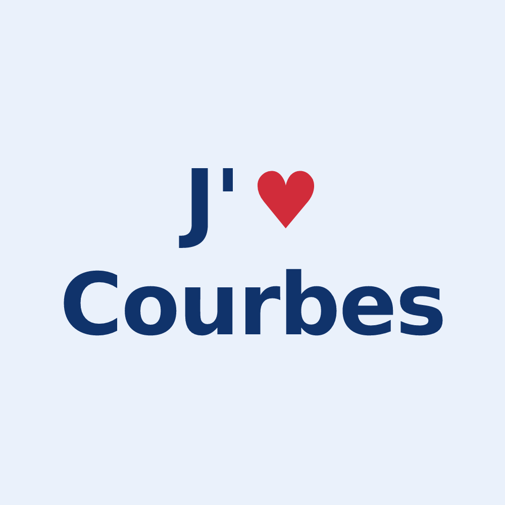 Sticker personnalisé Courbes — design J'aime Courbes