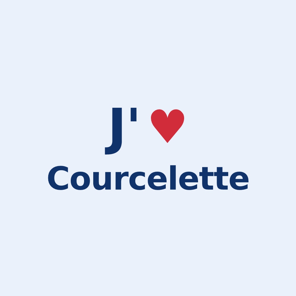 Sticker personnalisé Courcelette — design J'aime Courcelette