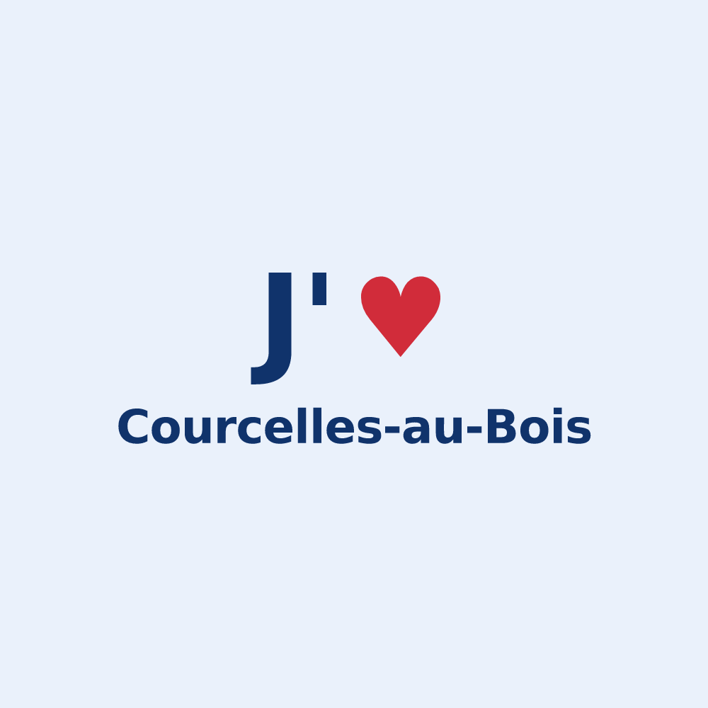 Sticker personnalisé Courcelles-au-Bois — design J'aime Courcelles-au-Bois