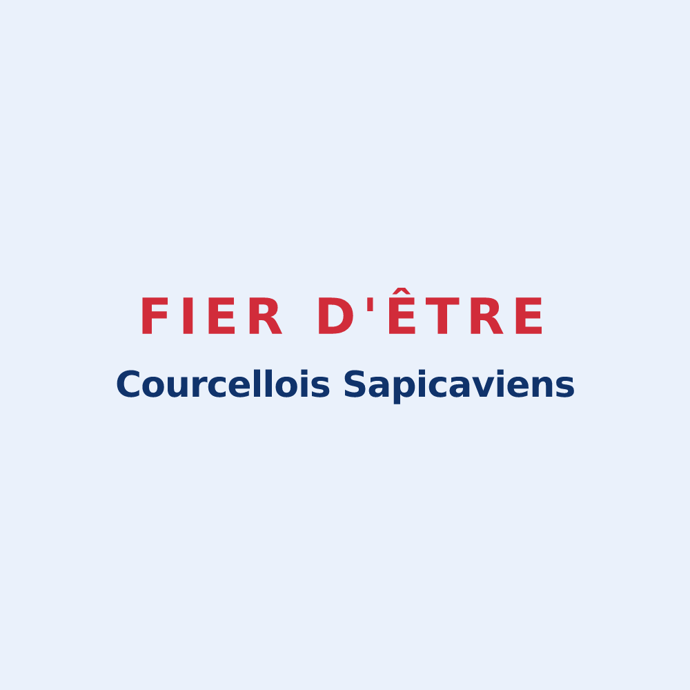 Sticker « Fier d'être Courcellois Sapicaviens » — design pour Courcelles-Sapicourt