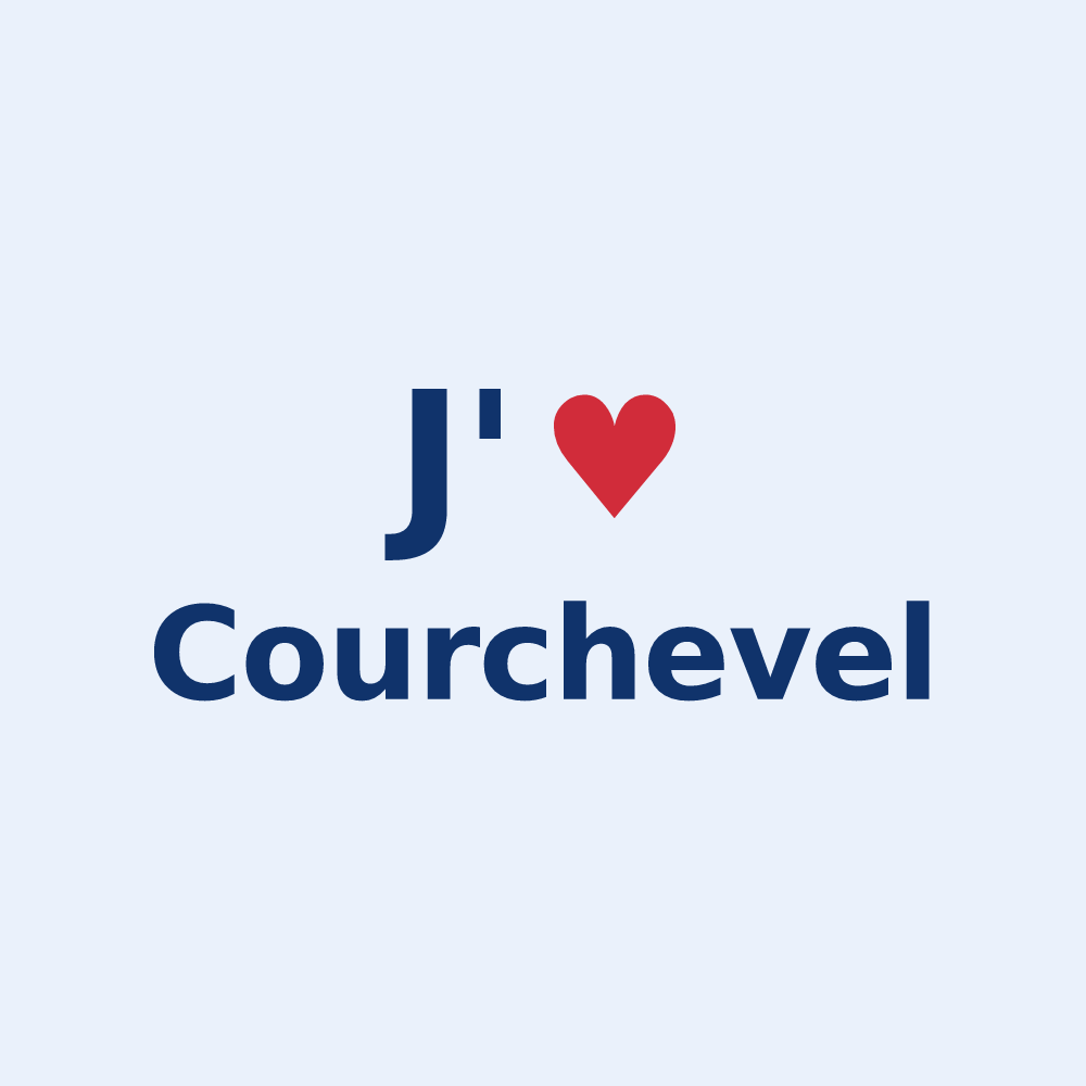 Sticker personnalisé Courchevel — design J'aime Courchevel