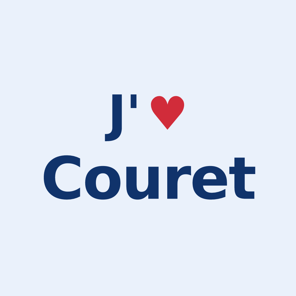 Sticker personnalisé Couret — design J'aime Couret