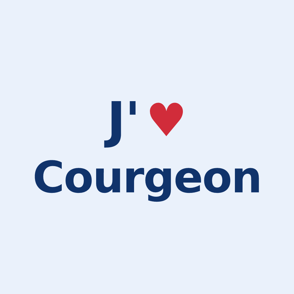 Sticker personnalisé Courgeon — design J'aime Courgeon