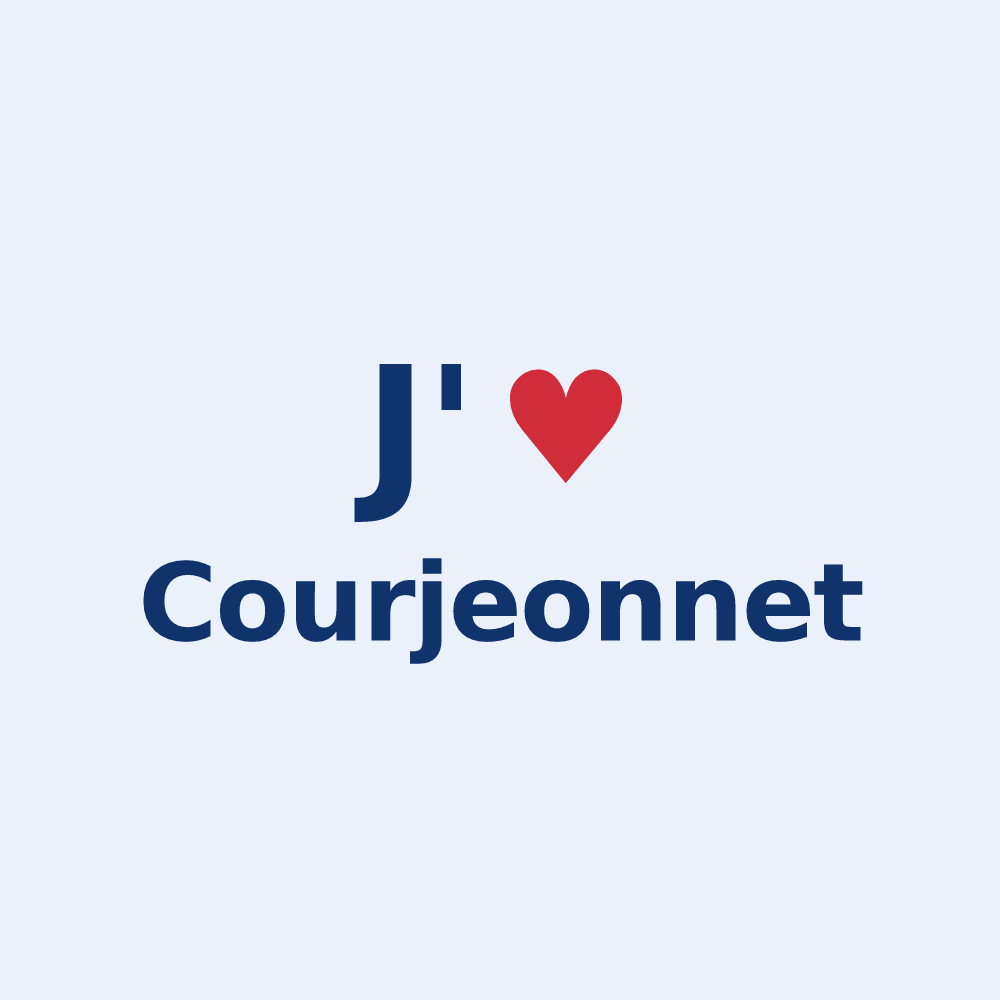 Sticker personnalisé Courjeonnet — design J'aime Courjeonnet